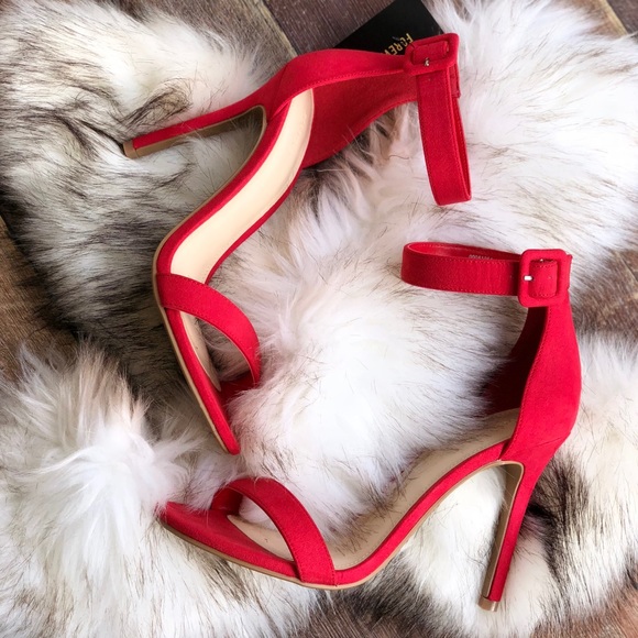 Shoes - ✨Faux Suede Ankle-Strap Heels